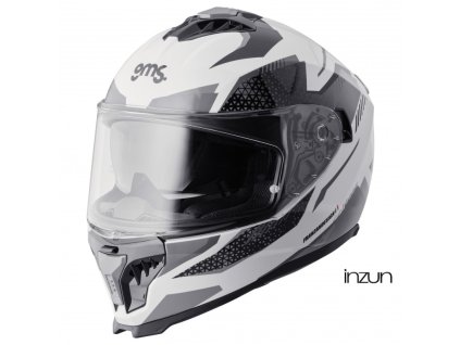 Integrální helma GMS GELERO ZG12701 bílo-šedo-tmavě šedá 2XL (Velikost 2XL)