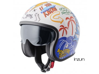 Otevřená helma GMS RIDE & SURF ZG11703 bílo-žluto-modrá 2XL (Velikost 2XL)