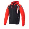 mikina na zip s kapucí HONDA, ALPINESTARS (červená/černá) (Velikost 4XL)