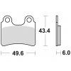 brzdové destičky, BRAKING (semi-metalická směs SM1) 2 ks v balení