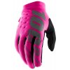 rukavice BRISKER, 100% dámské (růžová/černá) (Velikost XL)