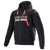 bunda CHROME IGNITION HOODIE, ALPINESTARS (černá/červená fluo/šedá/bílá) 2024