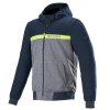 bunda CHROME STREET HOODIE, ALPINESTARS (modrá/šedá/žlutá fluo) 2024