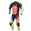 jednodílná kombinéza GP TECH 4, TECH-AIR kompatibilní, ALPINESTARS (červená fluo/žlutá fluo/černá/bílá) 2024