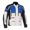 Bundy na motorku MBW MEMPHIS TRICOLOR JACKET bílo-černo-modrá pánská