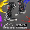 boty TECH 10 limitovaná edice RENEN, ALPINESTARS (černá/šedá/bílá/multicolor) (Velikost 42)