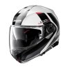 Moto helma Nolan N100-5 Hilltop N-Com Metal White 48 (Velikost 2XL)
