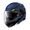 Moto helma Nolan N100-5 Plus Milestone N-Com Flat Cayman Blue 56 (Velikost M)