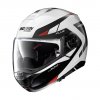 Moto helma Nolan N100-5 Plus Milestone N-Com Metal white 53