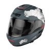 Moto helma Nolan N100-6 Legend Checa Slate Grey N-COM 30 (Velikost XS)