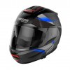 Moto helma Nolan N100-6 Paloma Flat Black/Blue N-COM 26 (Velikost M)