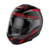 Moto helma Nolan N100-6 Surveyor Flat Black/Red N-COM 21 (Velikost M)