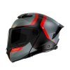 MT Helmets MT ATOM 2 SV EMALLA B15 šedo-černo-červená