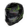 Moto helma Nolan N80-8 Turbolence N-com Flat Black/Green (Velikost L)