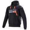 bunda CHROME IGNITION HOODIE, ALPINESTARS (černá/červená fluo/šedá/bílá) 2026 (Velikost L)
