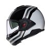 Moto helma Nolan N120-1 Lineo N-com Nero/Bianco/Argento 348 (Velikost S)