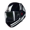 Moto helma Nolan N120-1 Lineo N-com Nero/Bianco/Argento 348 (Velikost S)