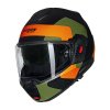 Moto helma Nolan N120-1 Omocromo N-com Nero/Arancione/Verde Militare 345 (Velikost S)