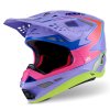 přilba SUPERTECH S-M10 edice JETT LAWRENCE R01, ALPINESTARS (fialová/růžová fluo/žlutá fluo) 2026 (Velikost M (obvod 57 - 58 cm))