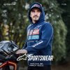 mikina HARKEN HOODIE, ALPINESTARS (modrá) (Velikost M)