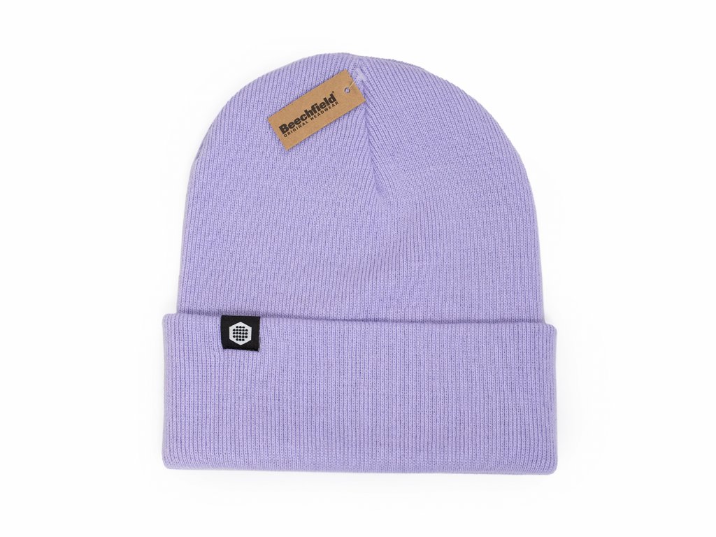 Beanie with hexagon 2 violet