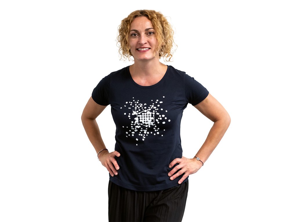 Women's T-shirt with hexagon