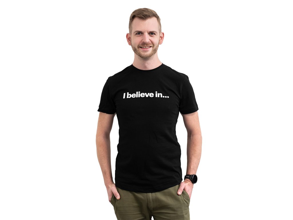Men's T-shirt black I believe in...