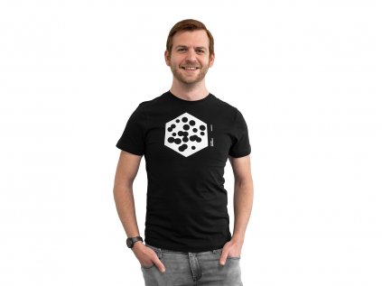 Men's T-shirt black with white print