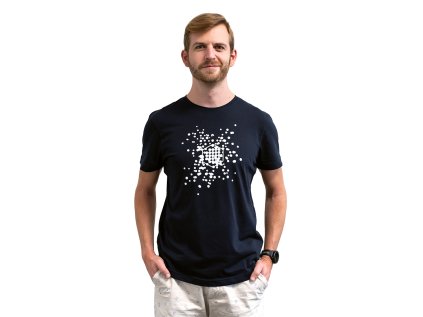 Men's T-shirt with hexagon
