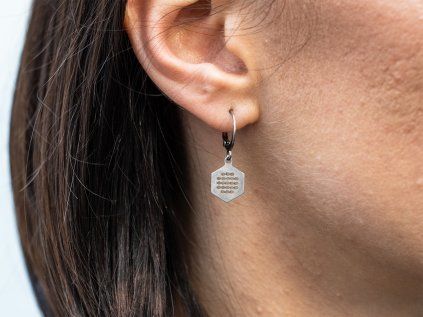 Hexagon Earrings 1.1 cm