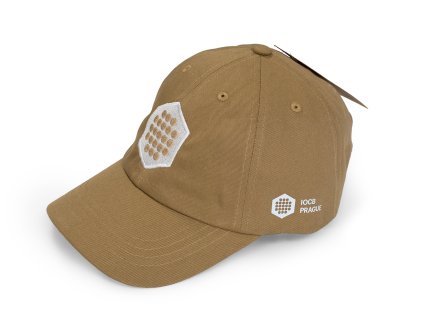 Beige cap with hexagon