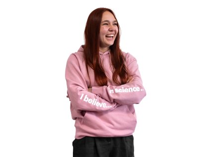Mikina s kapucí růžová I believe