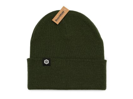 Beanie with a folded brim green