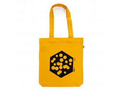 Taška žlutá s černým potiskem