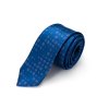Silk tie, blue with grey print