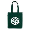 Green bag with white print