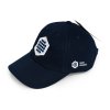 Blue cap with hexagon