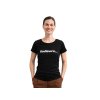 Women's T-shirt black with slogan I believe in...