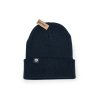 Beanie with a folded brim dark blue