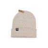 Beanie with a folded brim beige