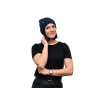 Knitted beanie dark blue