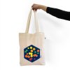 Natural bag with colorful print
