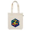 Natural bag with colorful print