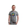 Men's t-shirt gray with colorful print