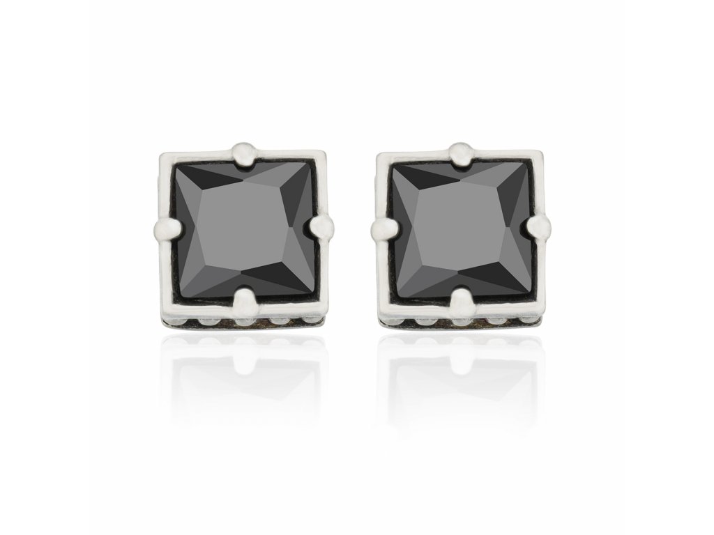nausnice-vintage-titanium-chirurgicka-ocel09 čtverec černý se stínem