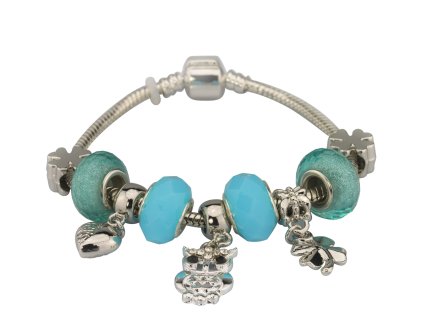 naramek-s-privesky-light-blue-owl