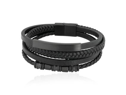 kozeny-naramek-quadriplex-black-chirurgicka-ocel