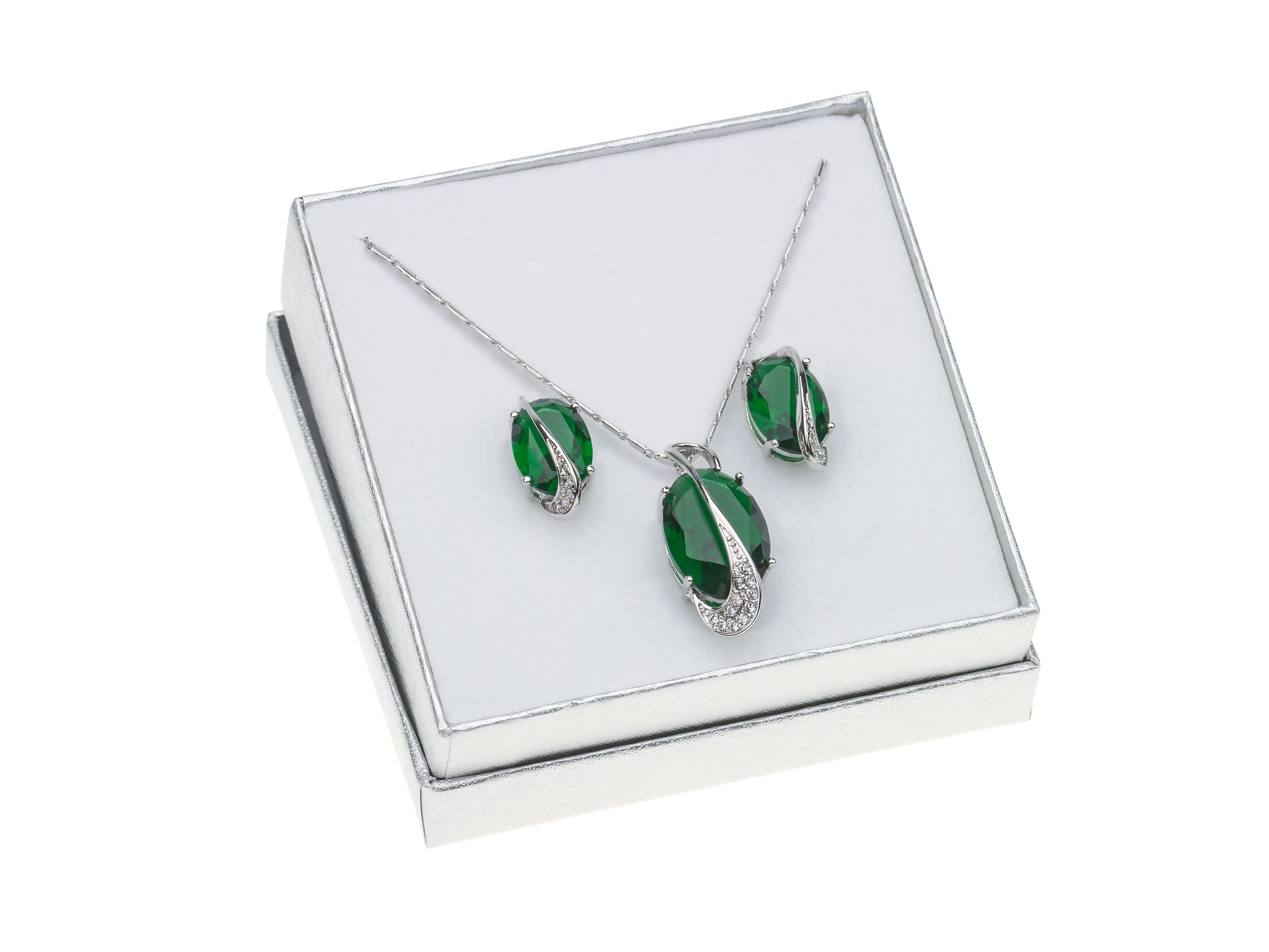 Levně Linda's Jewelry Zvýhodněná sada šperků bižuterie Smaragd IS003