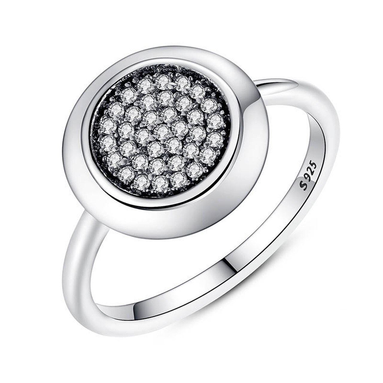 Linda's Jewelry Stříbrný prsten Shiny Circle IPR006 Velikost: 54