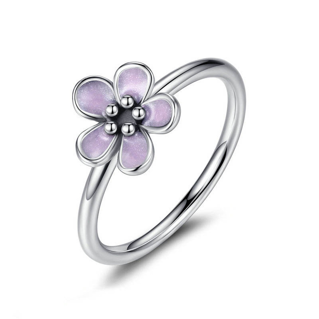 Linda\'s Jewelry Stříbrný prsten Flower pink  IPR016 Velikost: 54